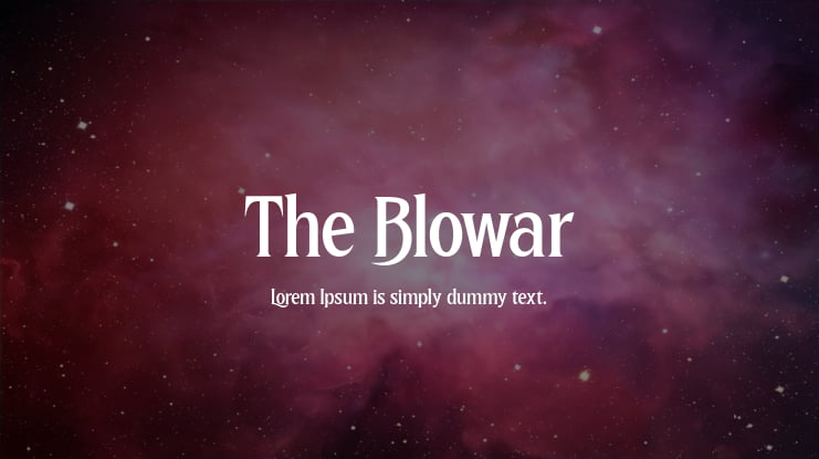 The Blowar Font