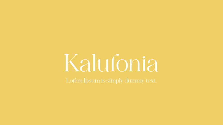Kalufonia Font