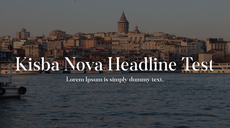 Kisba Nova Headline Test Font Family