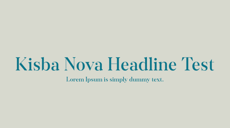 Kisba Nova Headline Test Font Family