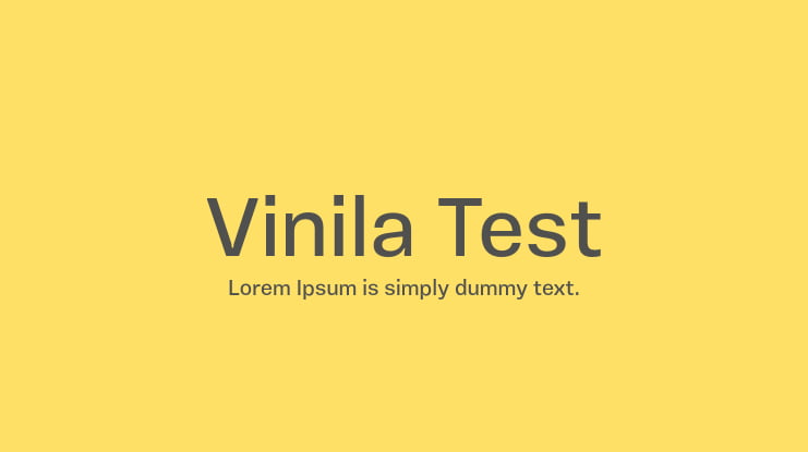 Vinila Test Font Family