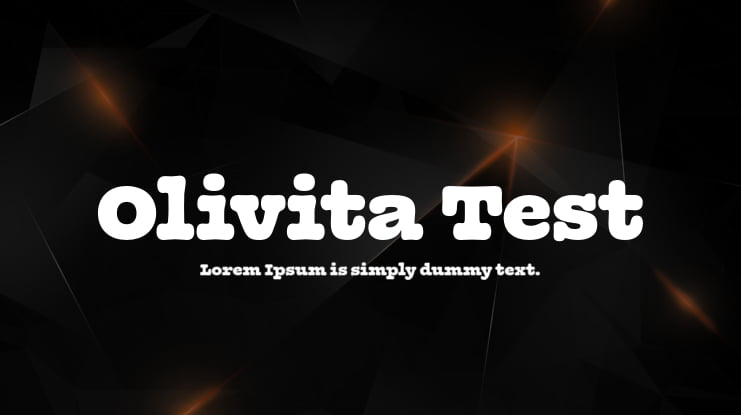 Olivita Test Font Family