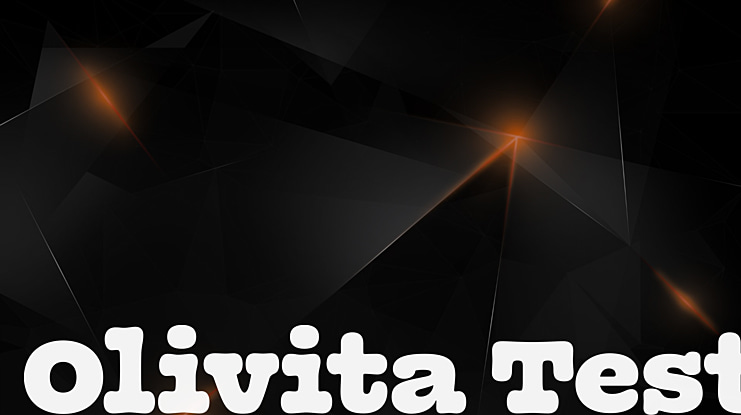 Olivita Test Font Family
