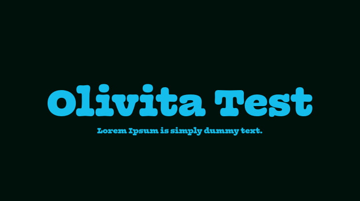Olivita Test Font Family