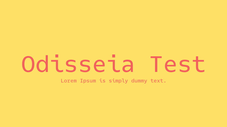 Odisseia Test Font Family