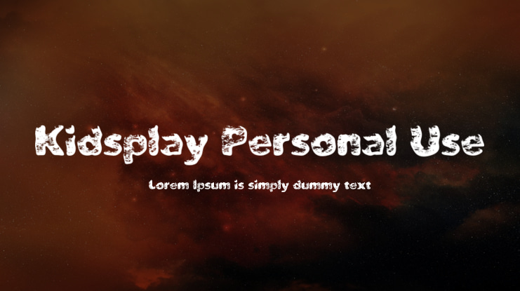 Kidsplay Personal Use Font
