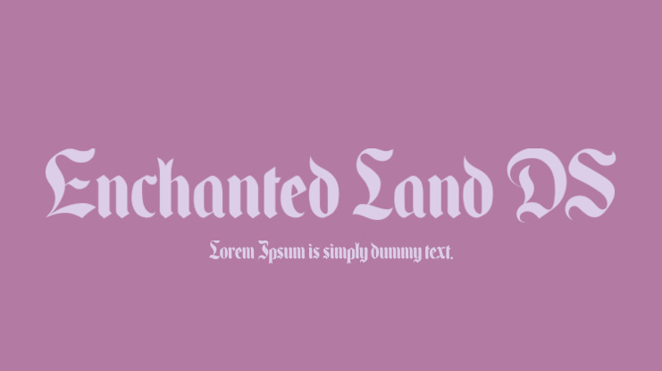 Enchanted Land DS Font