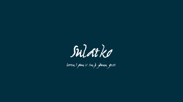 Sulatko Font