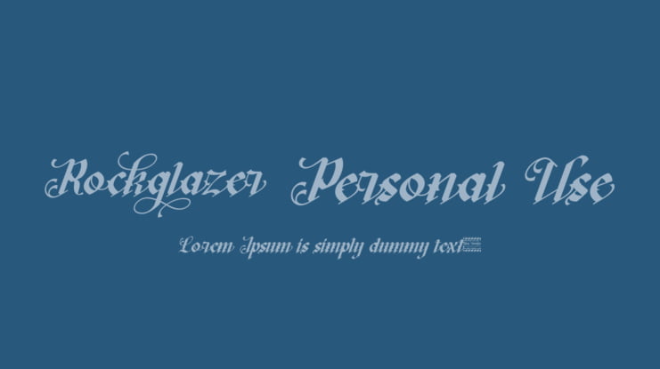 Rockglazer Personal Use Font
