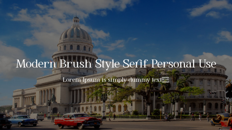 Modern Brush Style Serif Personal Use Font