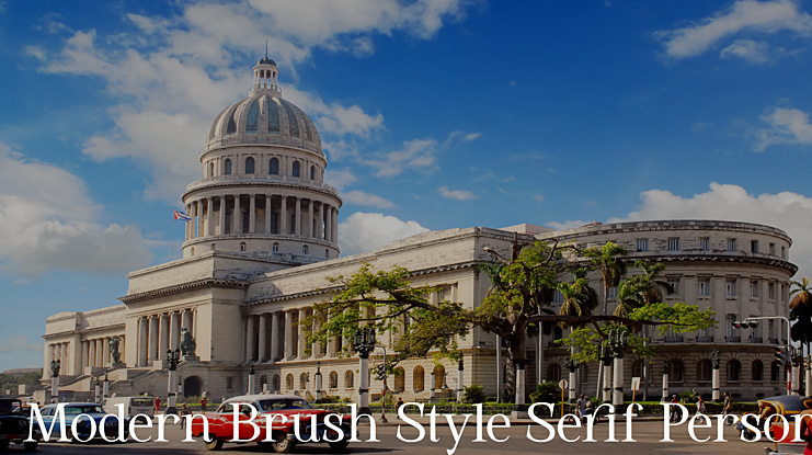 Modern Brush Style Serif Personal Use Font