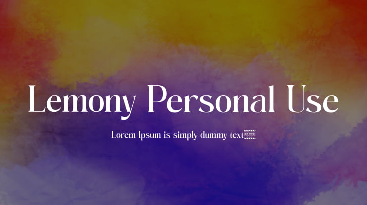 Lemony Personal Use Font