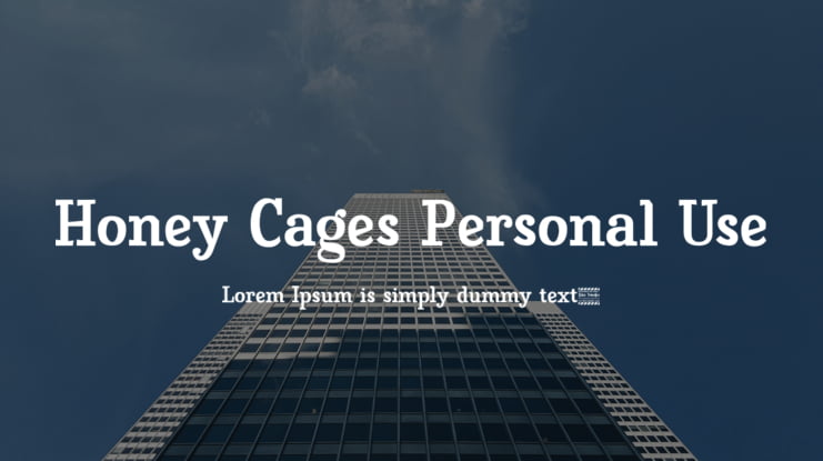 Honey Cages Personal Use Font