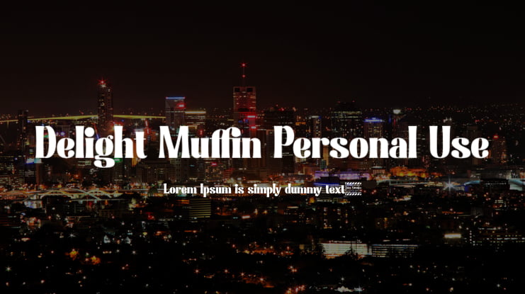 Delight Muffin Personal Use Font