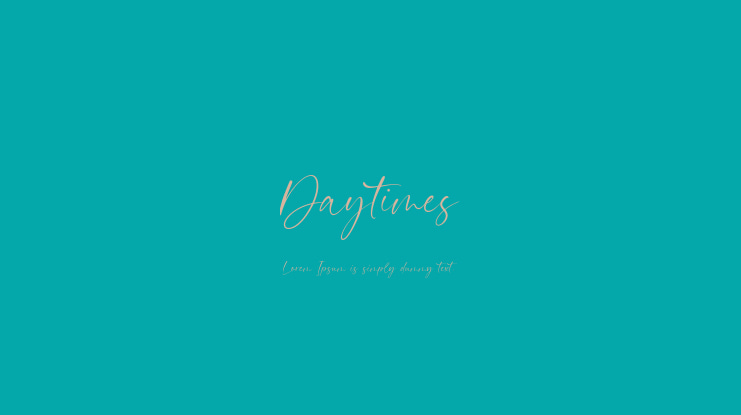 Daytimes Font