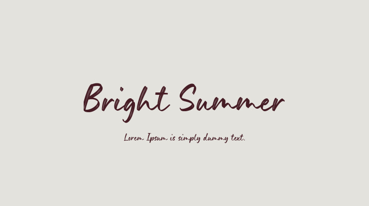 Bright Summer Font