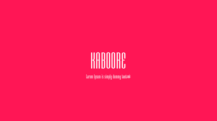 KABOORE Font Family