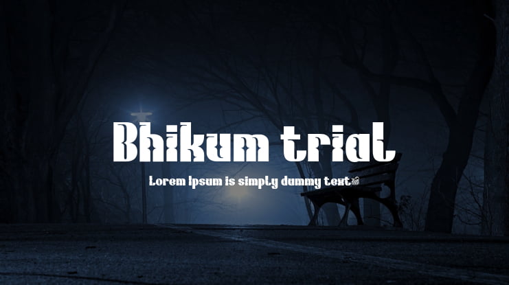 Bhikum trial Font