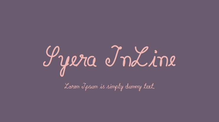 Syera InLine Font