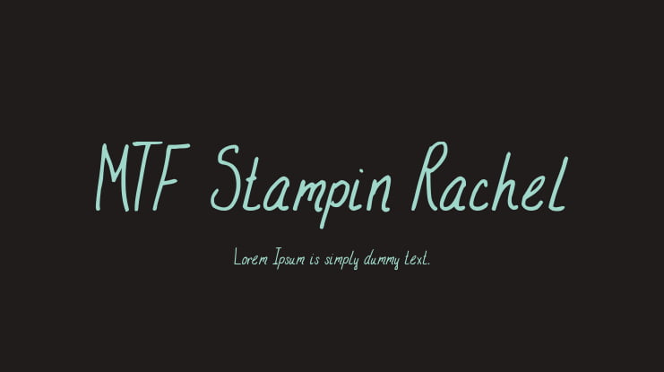 MTF Stampin Rachel Font