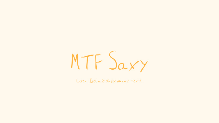 MTF Saxy Font
