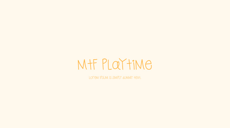 MTF Playtime Font