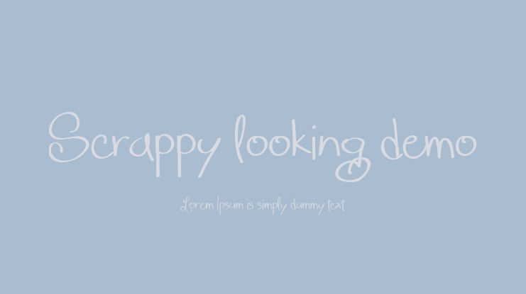 Scrappy looking demo Font