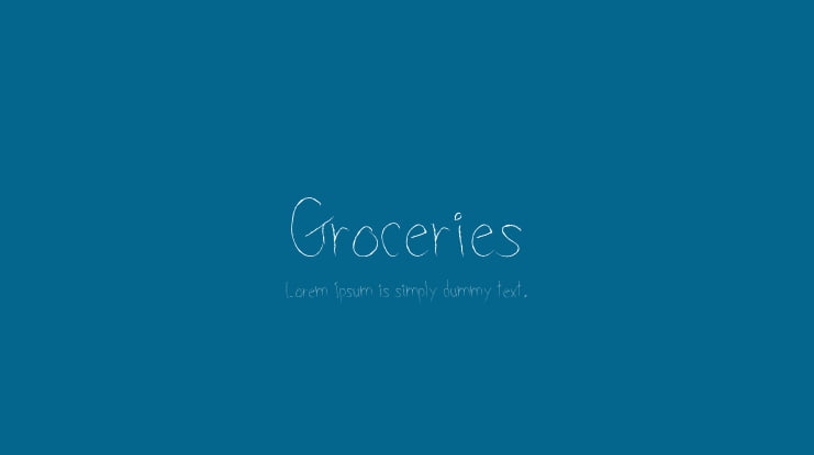 Groceries Font