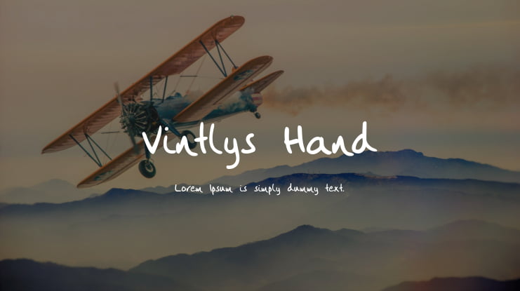 Vintlys Hand Font