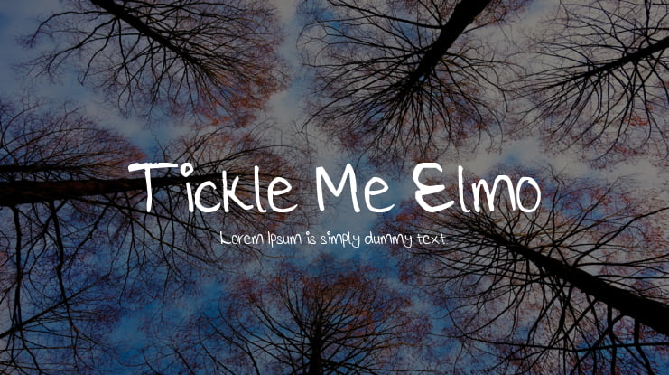 Tickle Me Elmo Font