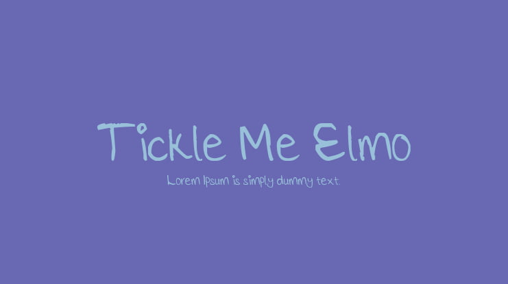Tickle Me Elmo Font