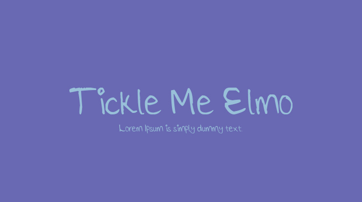 Tickle Me Elmo Font