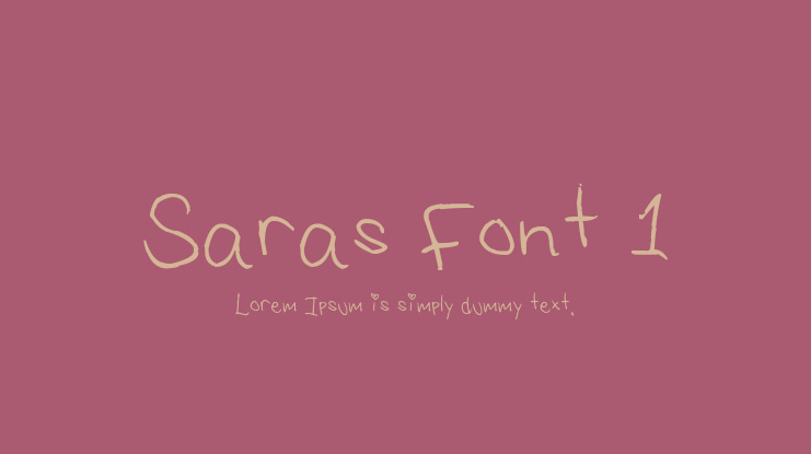 Saras Font 1