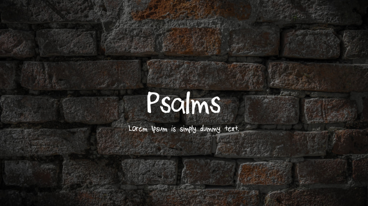 Psalms Font