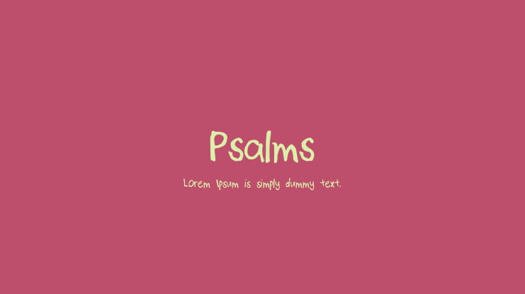 Psalms Font