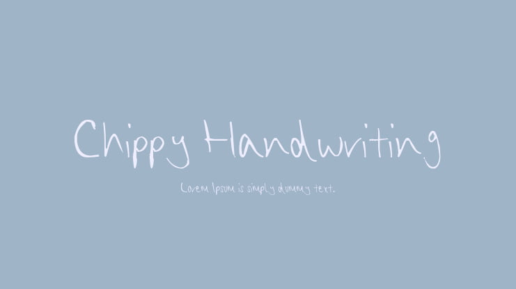 Chippy Handwriting Font