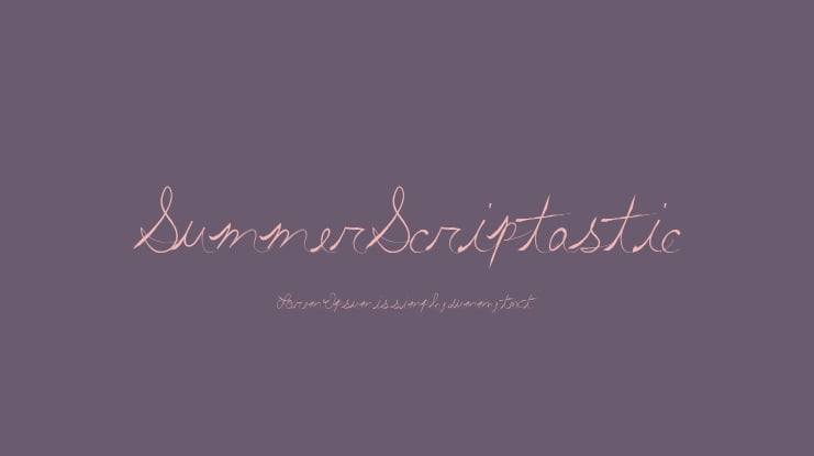 SummerScriptastic Font