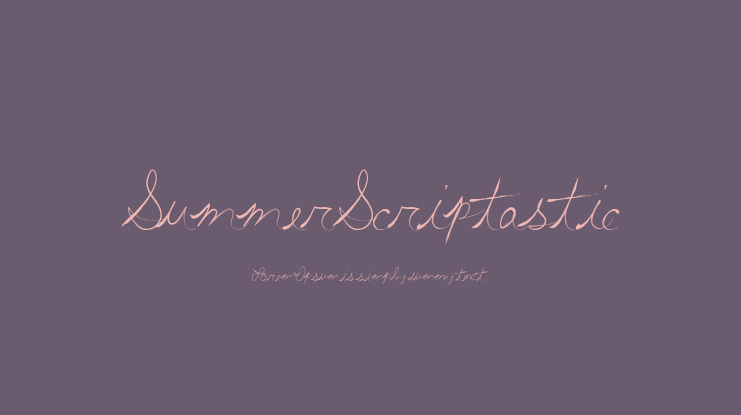 SummerScriptastic Font