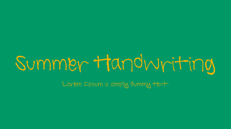 Summer Handwriting Font