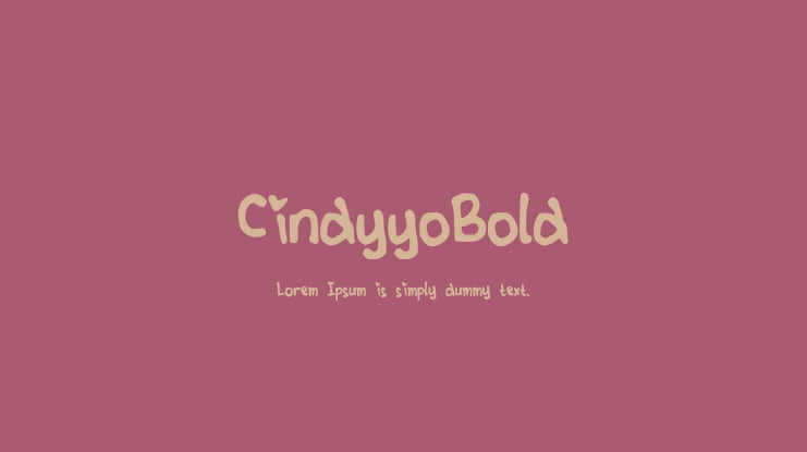 CindyyoBold Font