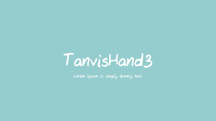 TanvisHand3 Font