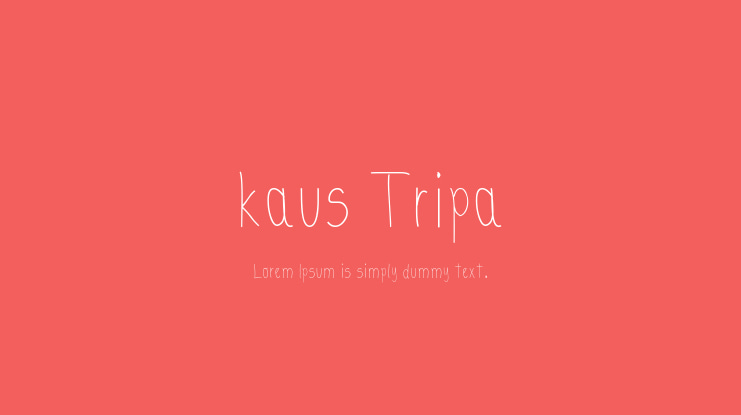 kaus Tripa Font