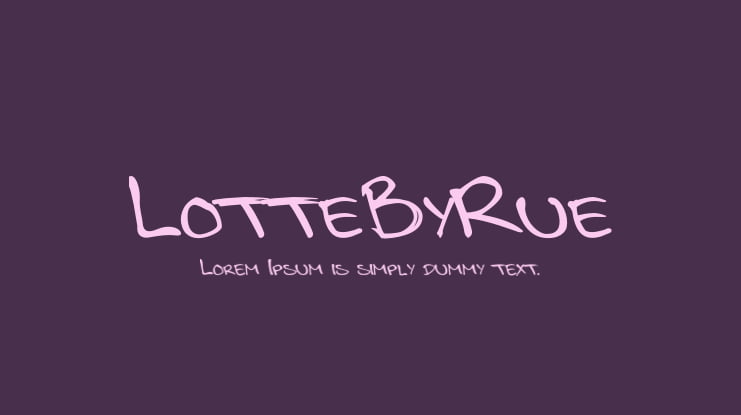 LotteByRue Font