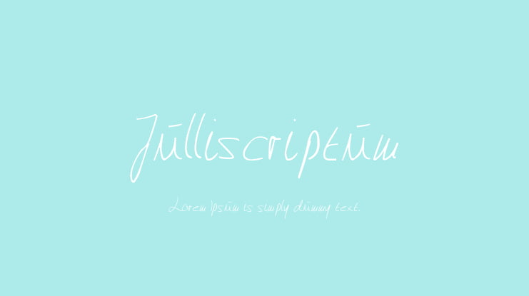 Julliscriptum Font
