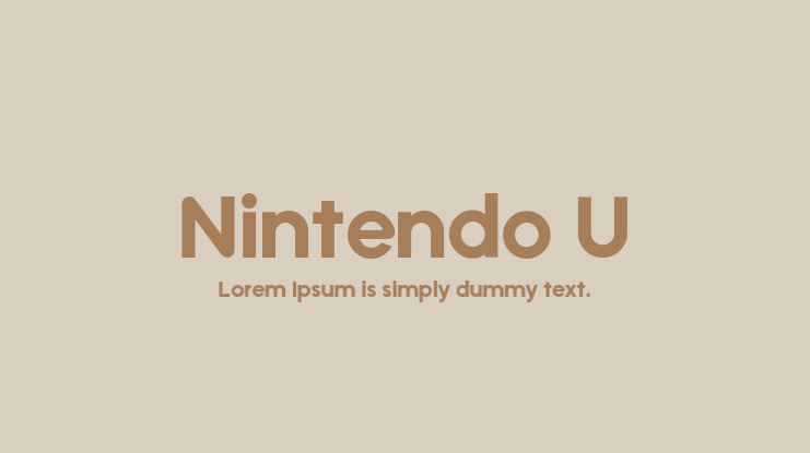 Nintendo U Font