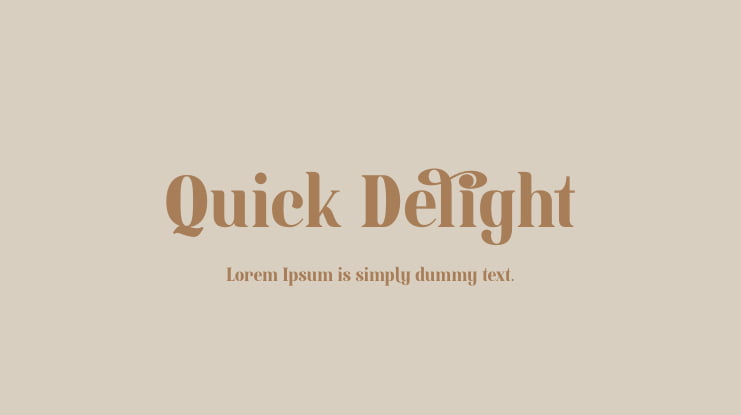 Quick Delight Font