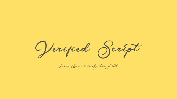 Verified Script Font