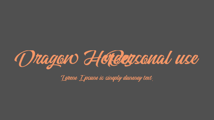 Dragon Heroes - Personal use Font
