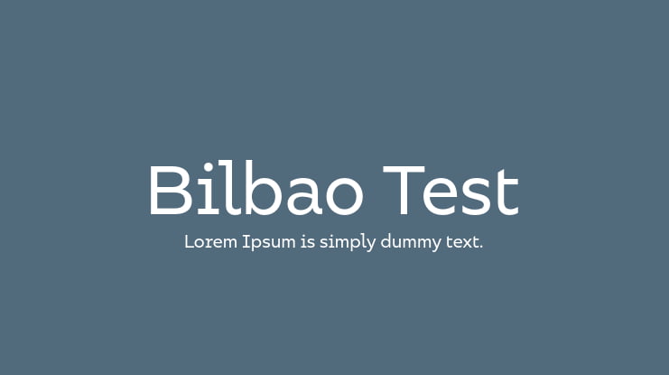 Bilbao Test Font Family