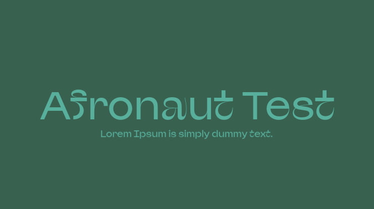Afronaut Test Font